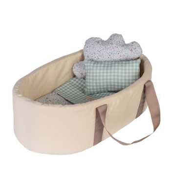 Soft doll carrycot - with duvet and pillow set