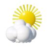 Pluï vejrsæt - hvid & gul - icon