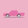 Pink træbil - her & der - icon