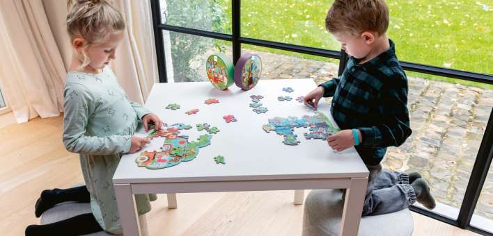 Små silhuetpuslespil