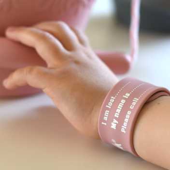 Scrunch-wristband - støvet rosa 