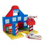 Stor kystvagt med skib og helikopter