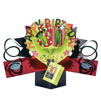 Pop-up kort - 30 års fødselsdag