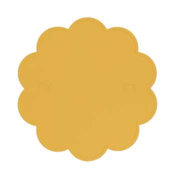 Blomsterformet dækkeserviet - gul