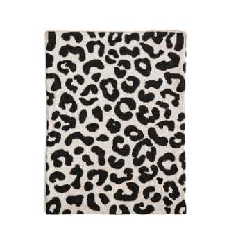 Leopardmønstret tæppe - lyst 