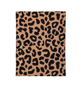 Leopardmønstret tæppe - brunt 