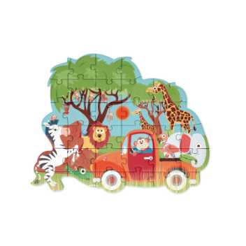 Silhuetpuslespil - safari