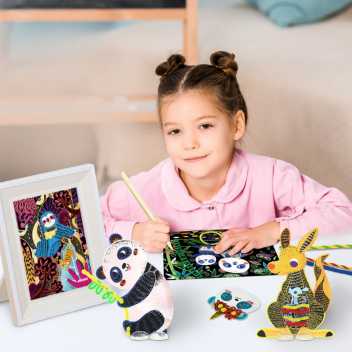 Scratch med piberensere - pandaer