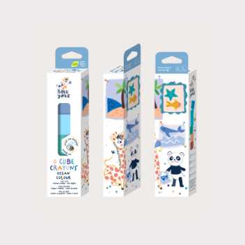 Firkantede farvekridt - havets farver