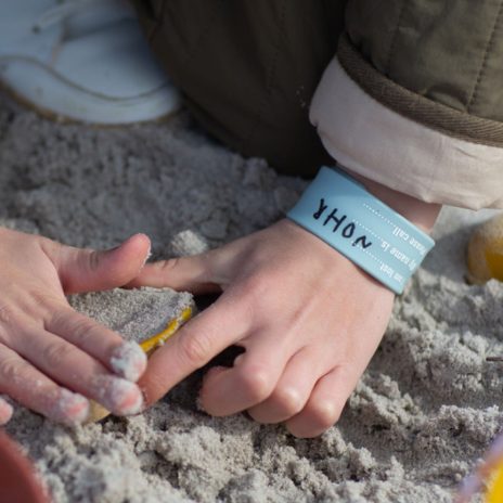 Scrunch-wristband - lyseblå - 1