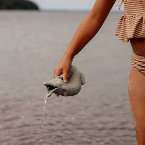 Scrunch-crocodile - støvet grøn