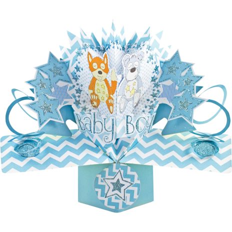 Pop-up kort - lyseblå