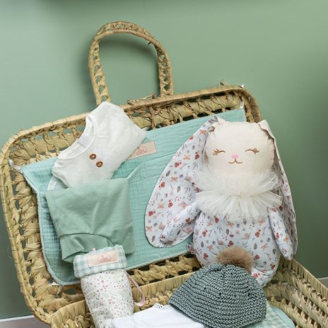 Kanin med lange ører - mønstret stof