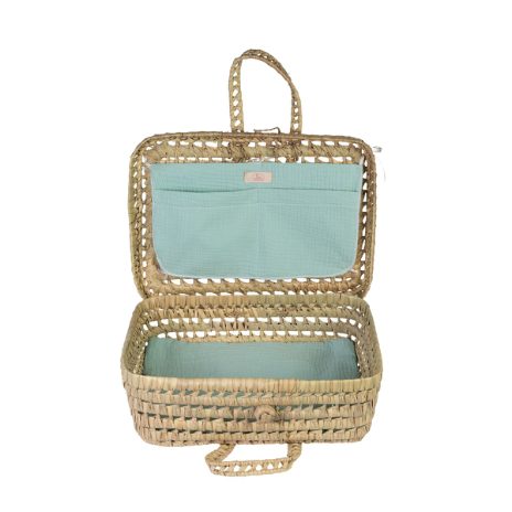 Kuffert i palmeblade - sart grøn - 3