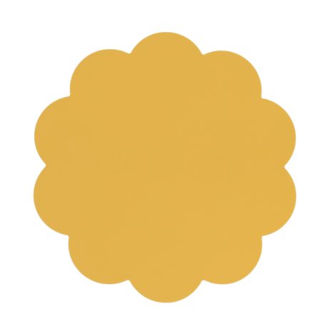 Blomsterformet dækkeserviet - gul - 1