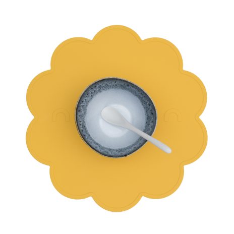 Blomsterformet dækkeserviet - gul - 4