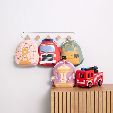 Lille rygsæk med motiv - gravemaskine  - 1