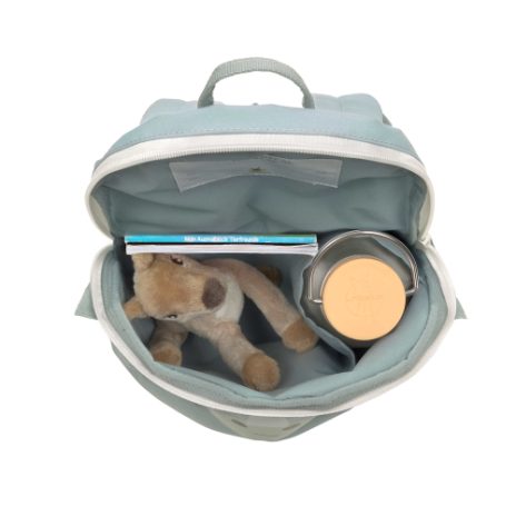 Lille rygsæk med dyremotiv - lyseblå dino - 3