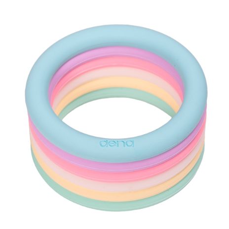 Sansemotoriske ringe - pastelfarver - 6