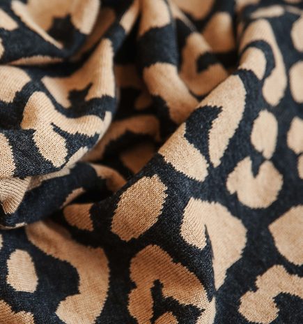 Leopardmønstret tæppe - brunt  - 2