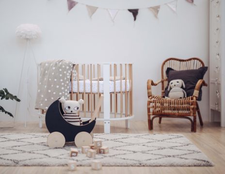 Dukkevogn i træ - sort med tavleeffekt  - 7