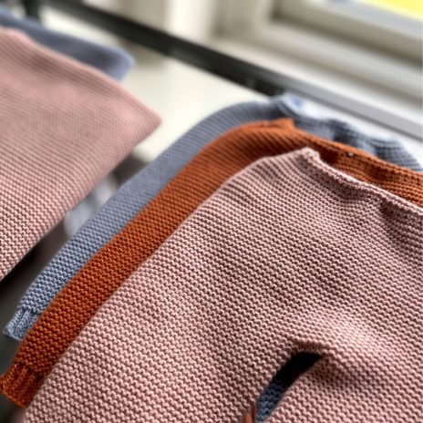 Varme strikbukser - rosa - 1