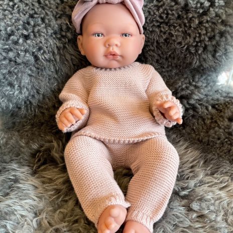 Varme strikbukser - rosa - 2