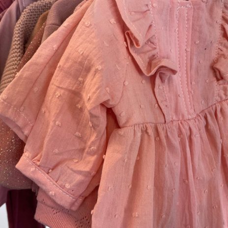 Langærmet kjole - rosa - 1