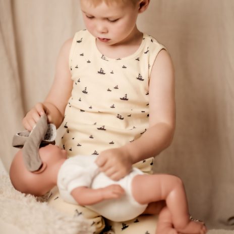 Pusletaske til dukke - varmgrå - 2