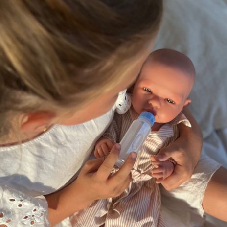 Sutteflaske med pose - varmgrå - 2