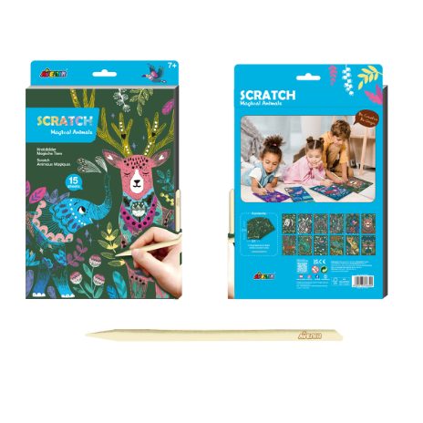 A4 scratchbog - magiske dyr  - 2