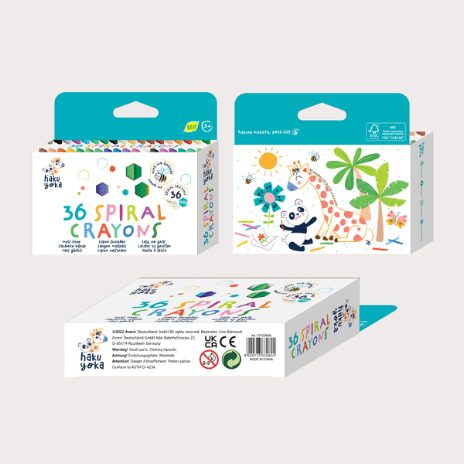 Spiralformede farvekridt - 36 styk  - 4